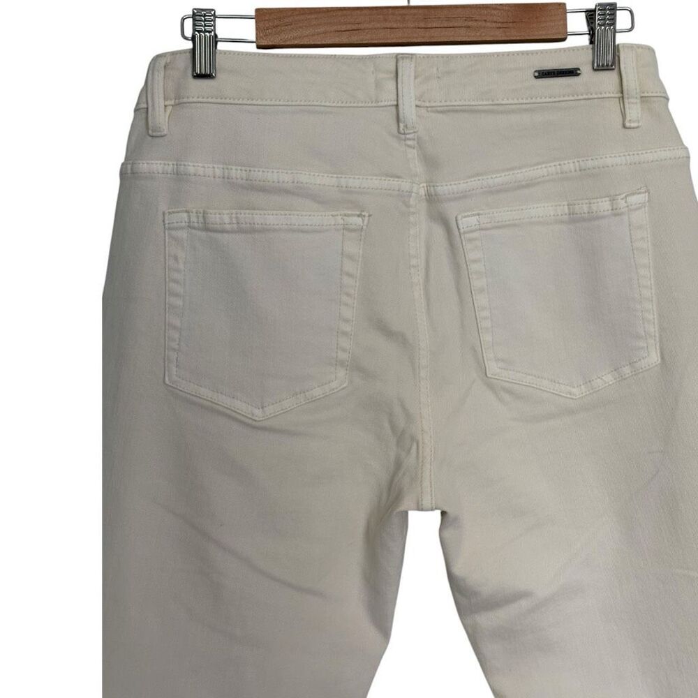 Carve Designs Carson Jeans Cream / Ecru Denim Size 8 Raw Hem Boyfriend Style - Picture 7 of 9